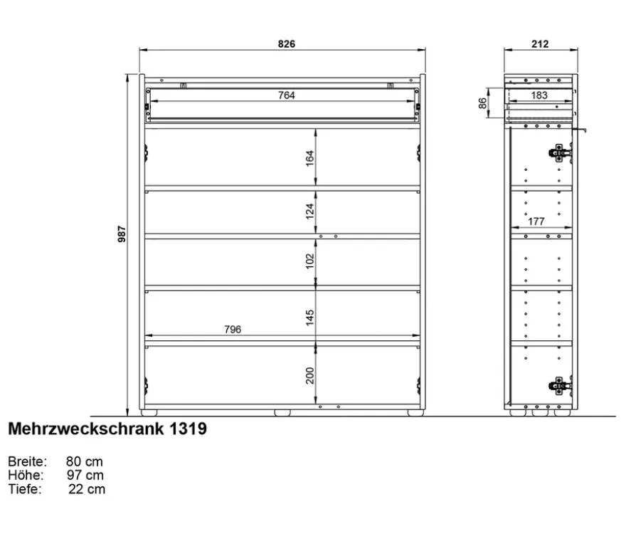 Mehrzweckschrank »Ameca«, taupegrün