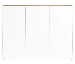 Mehrzweckschrank »Libbiano«, weiß/eiche, ca. 105 cm