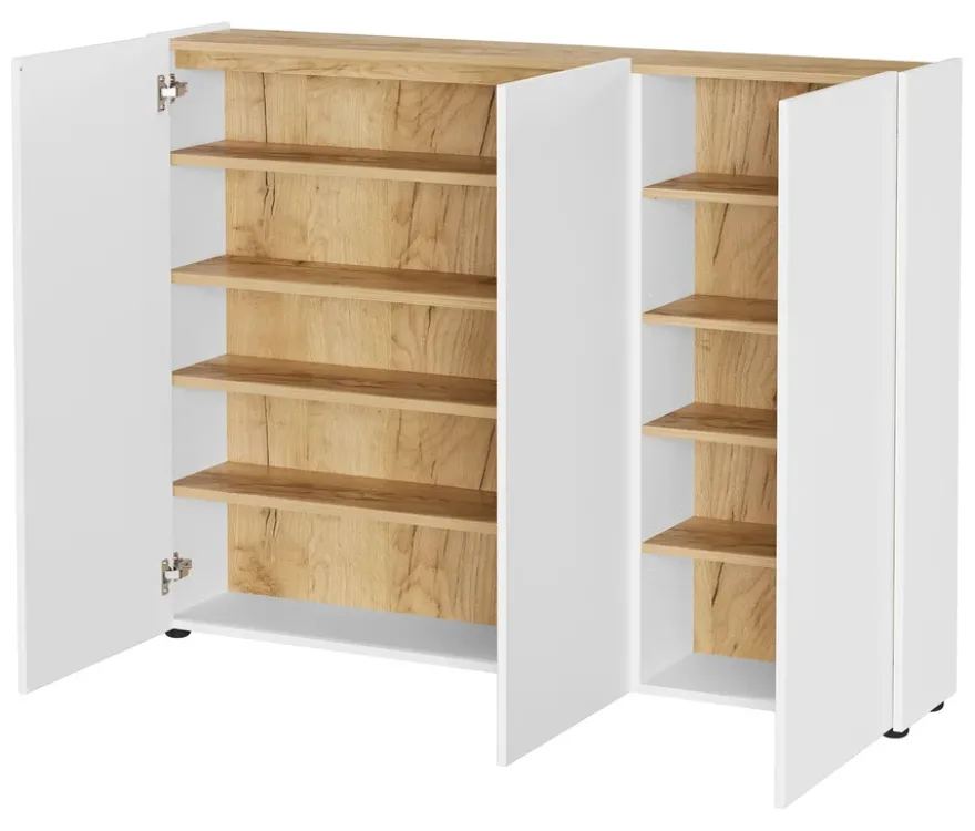 Mehrzweckschrank »Libbiano«, weiß/eiche, ca. 105 cm