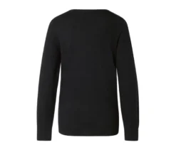 Merino-Feinstrickpullover, schwarz