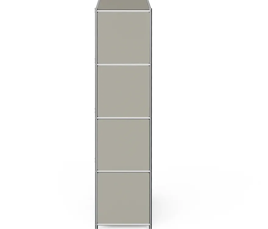 Metall-Highboard »CN3« mit 4 Klappenfächern, hellgrau