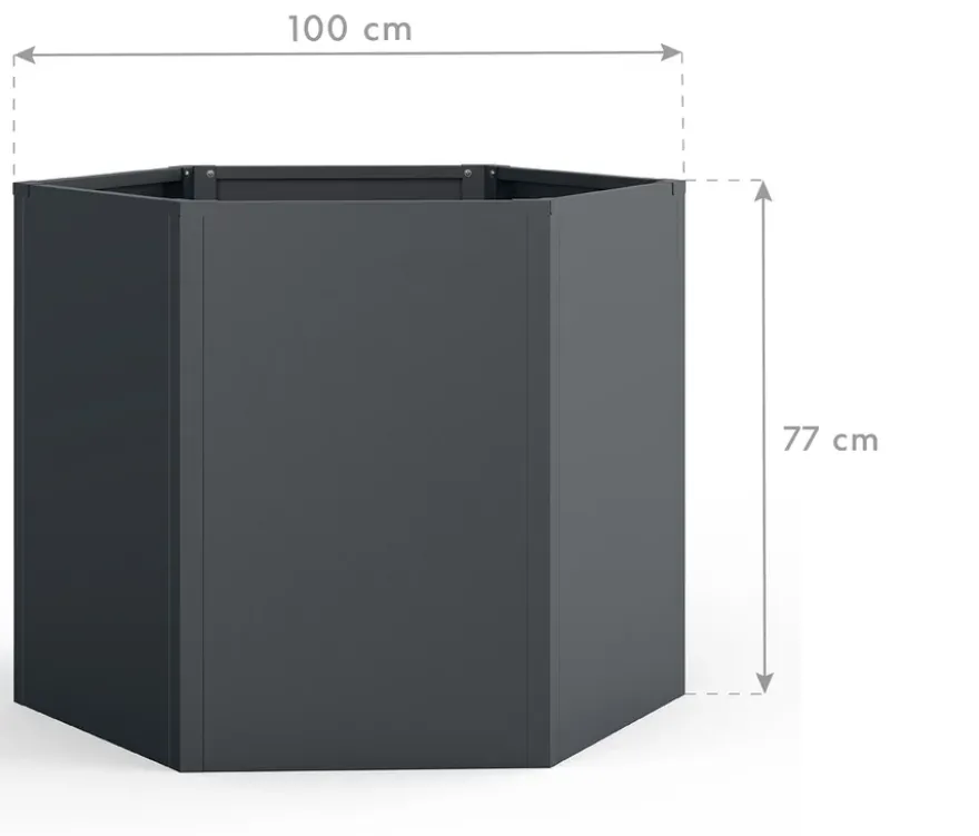 Metall-Hochbeet, ca. 77 cm