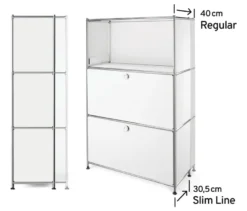 Metall-Konsole »CN3 Slim Line« mit 2 Schubladen, weiß