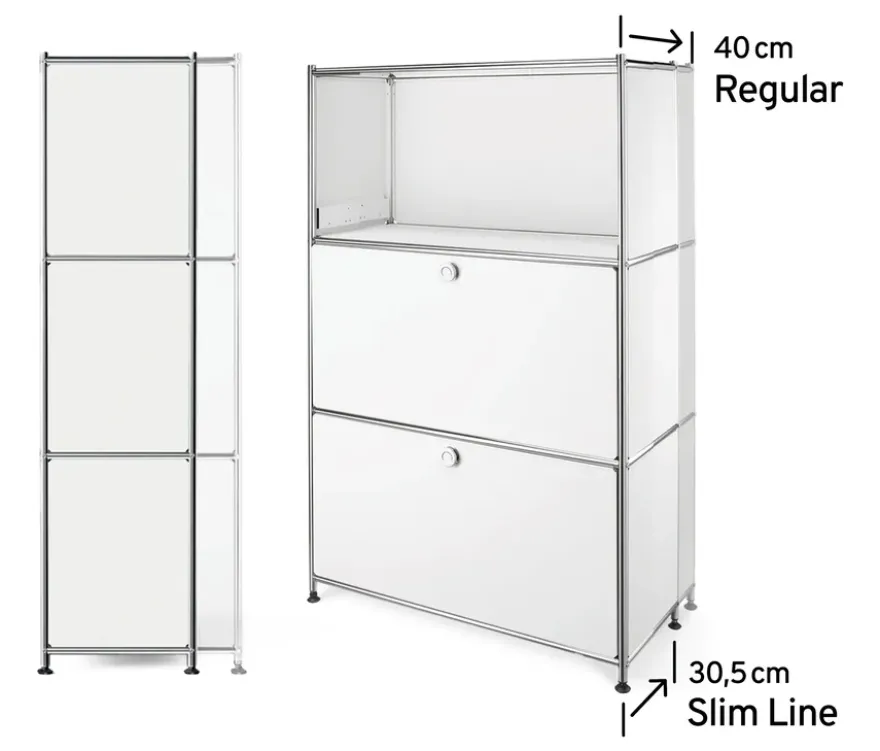 Metall-Konsole »CN3 Slim Line« mit 2 Schubladen, weiß