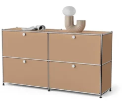 Metall-Sideboard »CN3« mit 4 Klappenfächern, toffee