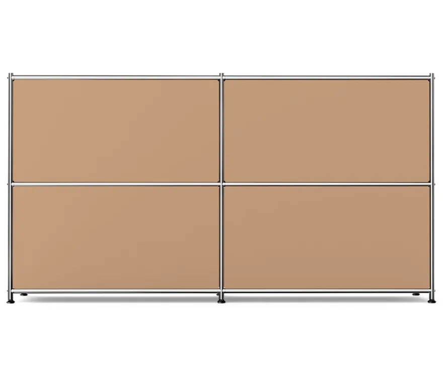 Metall-Sideboard »CN3« mit 2 versetzbaren Klappenfächern, toffee
