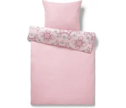 Microfaser-Bettwäsche, rosa, Normalgröße