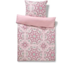 Microfaser-Bettwäsche, rosa, Normalgröße