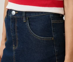 Midi-Jeansrock