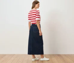 Midi-Jeansrock