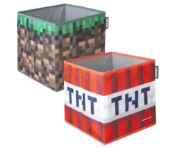 2 MINECRAFT Aufbewahrungsboxen, Grasblock