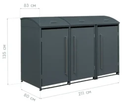 Mülltonnenbox, 3er