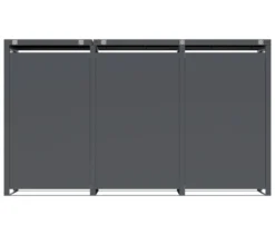 Mülltonnenbox, grau,3er