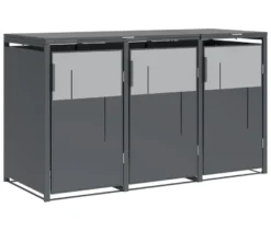 Mülltonnenbox, grau,3er