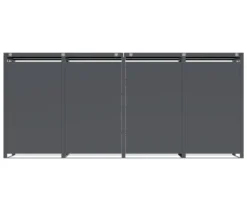Mülltonnenbox, grau, 4er