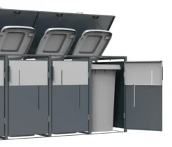 Mülltonnenbox, grau, 5er