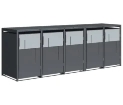 Mülltonnenbox, grau, 5er