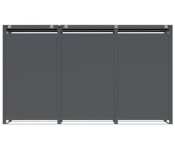 Mülltonnenbox, Holzoptik, 3er