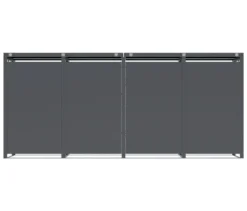 Mülltonnenbox, Holzoptik, 4er