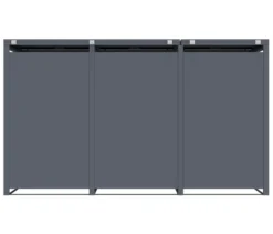 Mülltonnenbox mit Trethebel für 3 Mülltonnen á 240 l