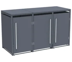 Mülltonnenbox mit Trethebel für 3 Mülltonnen á 240 l