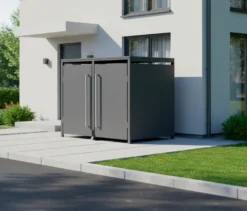 Mülltonnenbox mit Trethebel für 2 Mülltonnen á 240 l