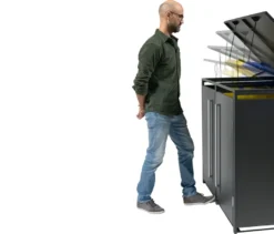 Mülltonnenbox mit Trethebel für 2 Mülltonnen á 240 l