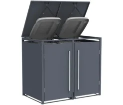 Mülltonnenbox mit Trethebel für 2 Mülltonnen á 240 l