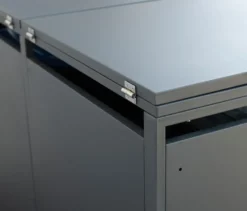 Mülltonnenbox, Stahl, 2er
