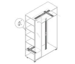 Mobile Spiegelschrank-Garderobe
