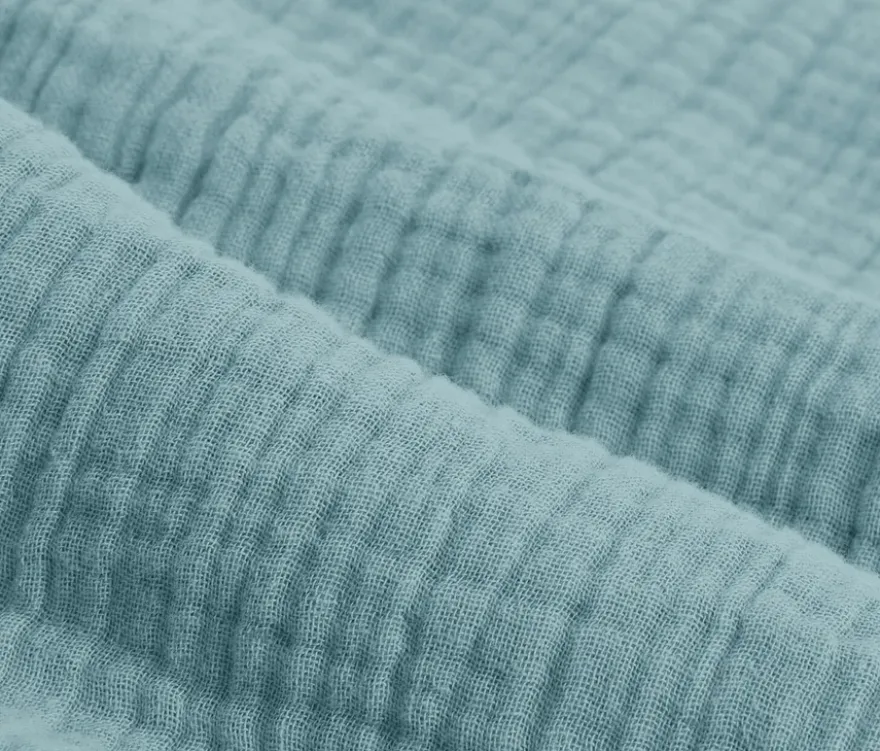 Musselin-Bettwäsche, blau, Übergröße