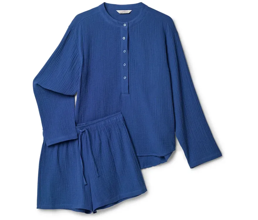 Musselin-Shorty-Pyjama-Set