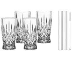 4 Nachtmann Latte Macchiato Gläser »Noblesse«, inkl. Glastrinkhalmen