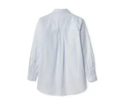 NAH/STUDIO Longbluse | Baumwolle, blau