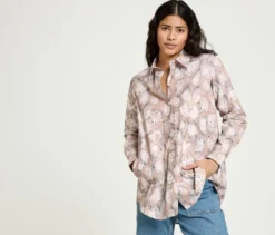 NAH/STUDIO Longbluse | Baumwolle, Print