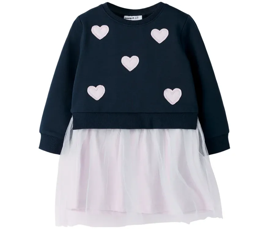 NAME IT Kinder-Sweatkleid mit Tüllrock