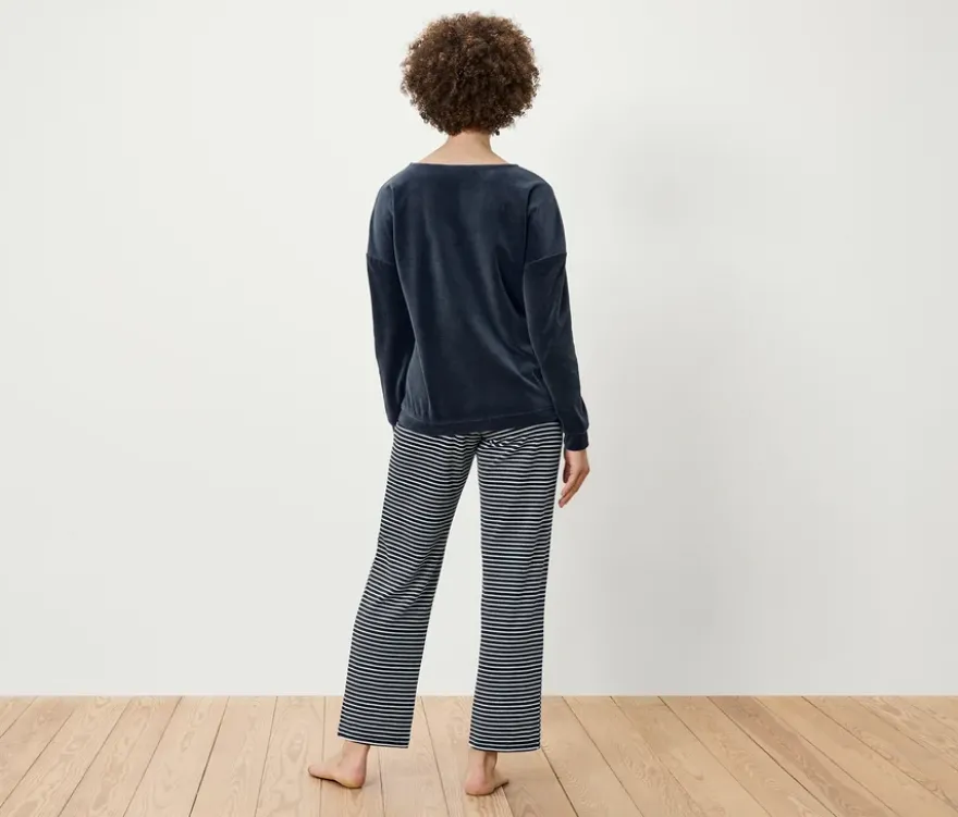 Nicki-Pyjama, blau gestreift