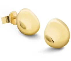 Ohrstecker, 925er Sterlingsilber, organisch, vergoldet