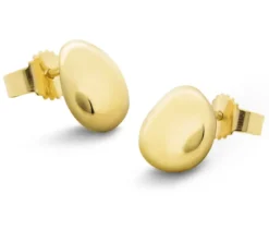 Ohrstecker, 925er Sterlingsilber, organisch, vergoldet