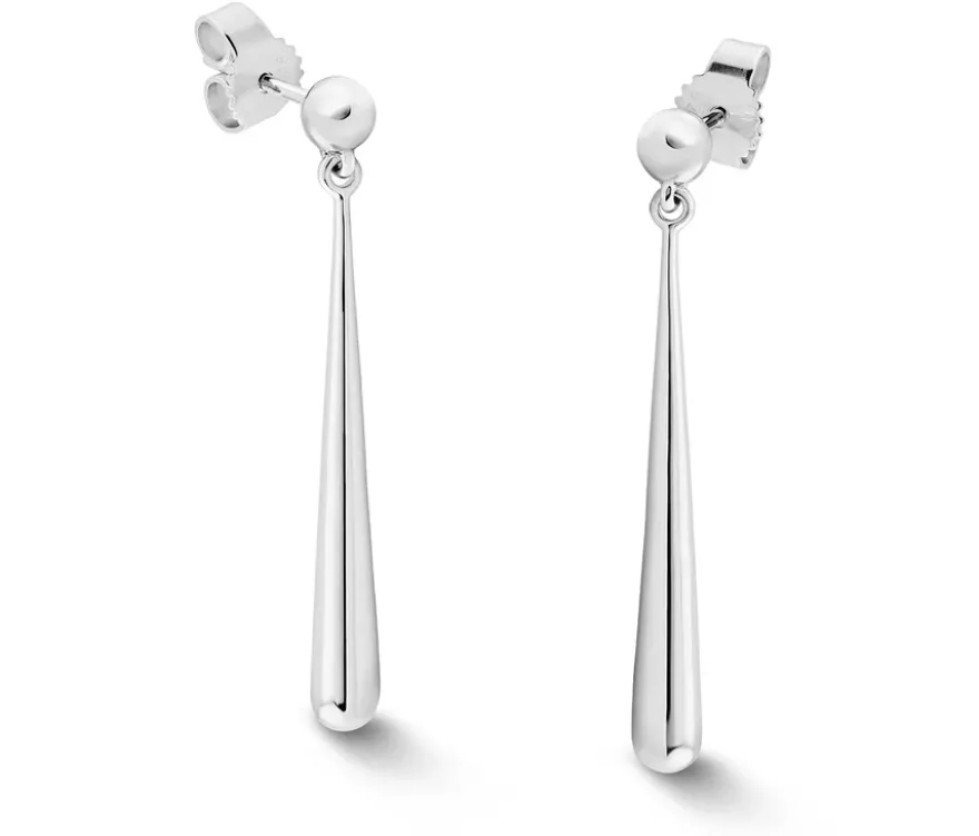 Ohrstecker »Tropfen«, 925er Sterlingsilber, rhodiniert