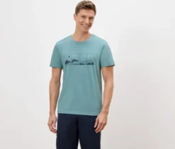 Outdoor-T-Shirt, türkis