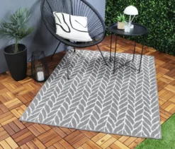 Outdoor-Wendeteppich »Knitted Joy«, grau, ca. 120 x 160 cm