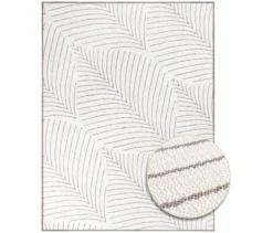 Outdoor-Wende-Teppich »Leaves«, taupe, 200 x 280 cm