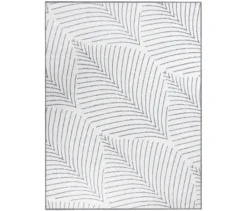 Outdoor-Wende-Teppich »Leaves«, grau, 160 x 220 cm