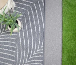 Outdoor-Wende-Teppich »Leaves«, grau, 160 x 220 cm