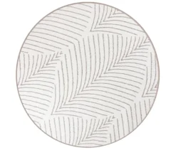 Outdoor-Wende-Teppich »Leaves«, taupe, Ø 160 cm