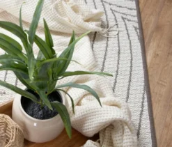Outdoor-Wende-Teppich »Leaves«, taupe, 160 x 220 cm
