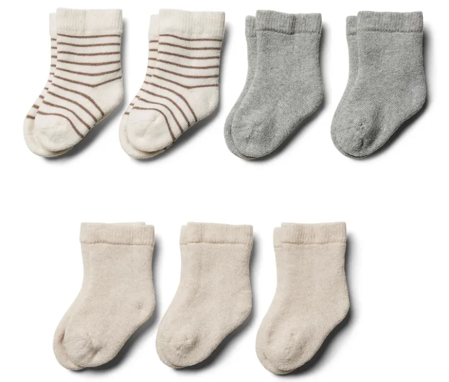 7 Paar Baby-Frottier-Socken