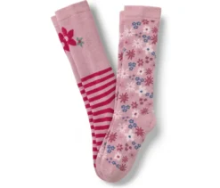 2 Paar Kinder-Gummistiefel-Socken, geblümt