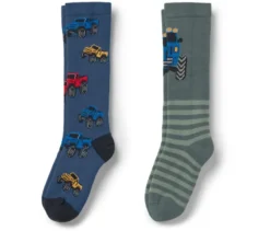 2 Paar Kinder-Gummistiefel-Socken, Trucks